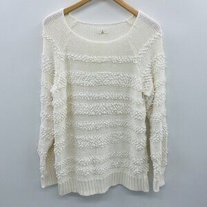 Lou & Grey for LOFT Womens Size Medium Long Sleeve Boatneck Looped Knit Sweater